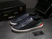 gucci leather low trainers zapatos cool blue